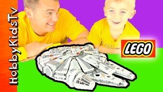 Lego Star Wars Millennium Falcon Review Set 75105 HobbyKidsTV [upl. by Iliam]