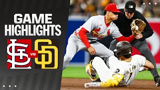 Cardinals vs Padres Game Highlights 4124  MLB Highlights [upl. by Zsolway130]