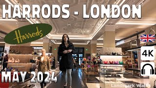 Harrods Londons Most Luxurious amp Expensive Store in 4K Walking Tour May 2024 [upl. by Metabel288]