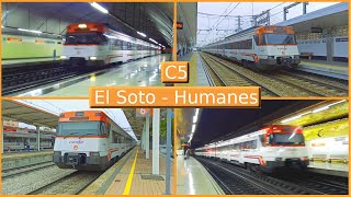 Línea C5 de Cercanías Renfe Madrid  Todas las estaciones ACC84 [upl. by Shippee617]