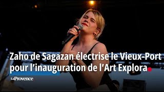 Zaho de Sagazan électrise le VieuxPort pour l’inauguration de l’Art Explora [upl. by Devlen]