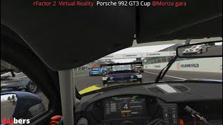 rFactor 2 VR Porsche 992 GT3 Cup gara Monza [upl. by Amelus466]