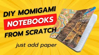 DIY Easy Momigami NOTEBOOK from scratch  no stitching [upl. by Novyad]