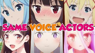 Konosuba All Characters Japanese Dub Voice Actors Seiyuu Same Anime Characters [upl. by Burny267]