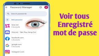 Comment afficher les mots de passe enregistrés sur votre mobile [upl. by Tnairb]