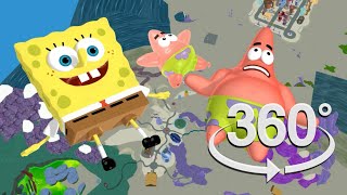 Spongebob Squarepants  360° SKYDIVING over Bikini Bottom  The First 3D VR Game Experience [upl. by Hubble]