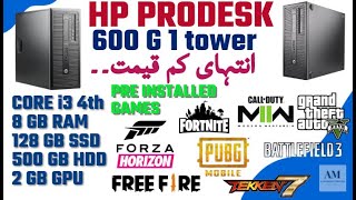 HP PRODESK 600 G1  i3 4TH  8GB 128GB SSD 500GB HDD 2GB GRAPHIC CARD   GAMEPLAY 2023 [upl. by Retrak]