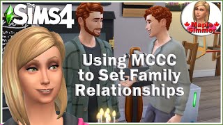 How to Use MC Command Center to Set Family Relationships Sims 4 Tutorials [upl. by Alig]