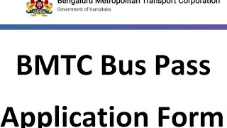 How To Apply For Student BMTC Bus Pass Kannada [upl. by Arlon]