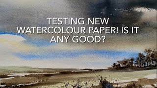 BEGINNERS STORMY SKY Loose WATERCOLOR Landscape Painting Tutorial Watercolour techniques PAPER TEST [upl. by Ahsirat38]