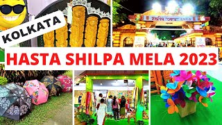 Kolkata Handicrafts Fair 2023 At Salt Lake Aikatan  Hasta Silpa Mela 2023 [upl. by Irmgard]