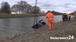 Autowrakken geborgen kanaal Wessem Nederweert [upl. by Zedekiah]