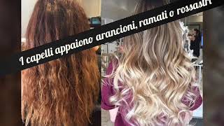 Eliminare toni arancioni ramati e rossi dai capelli decolorati con toner o con coloranti naturali [upl. by Naelopan196]