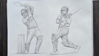 Free hand sketch from T20 Cricket World Cup  Human figure study [upl. by Neysa]