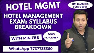 Hotel Management Exam Syllabus Breakdown [upl. by Assilana]