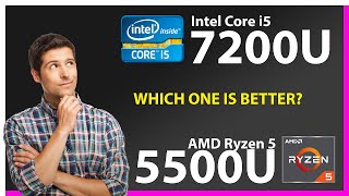 INTEL Core i5 7200U vs AMD Ryzen 5 5500U Technical Comparison [upl. by Eikin282]