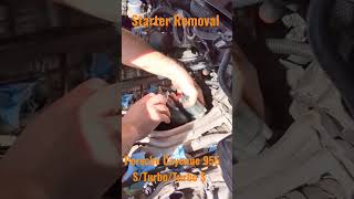 EASY Starter Removal  Porsche Cayenne 955 STurboTurbo S [upl. by Blanc668]