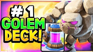 1 BEST GOLEM DECK in CLASH ROYALE [upl. by Acinok]