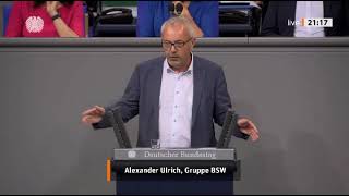 BSW Alexander Ulrich Bundestag 260624 Keine Ausnahme beim Mindestlohn für ausländische Erntehelfer [upl. by Garvin]