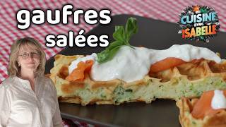 Gaufres courgette basilic saumon et burrata [upl. by Anayek380]