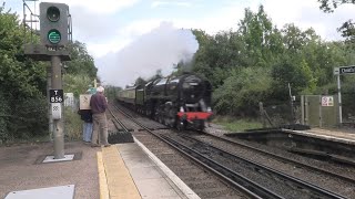 70000 Britannia passing through Christ Hospital Twice 8924 [upl. by Phare]