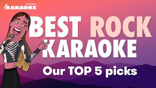 BEST 5 ROCK KARAOKE SONGS WITH LYRICS OF ALL TIME FEAT OASIS QUEEN AEROSMITH amp MORE [upl. by Ranite]