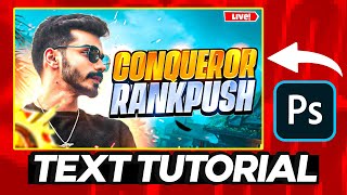 Make BGMI thumbnails like Snax Gaming  Text Tutorial [upl. by Whittaker]