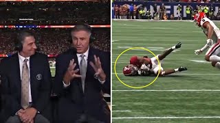 CBS analyst says refs blew call before halftime of AlabamaGeorgia game it could been change a lot [upl. by Ainar]