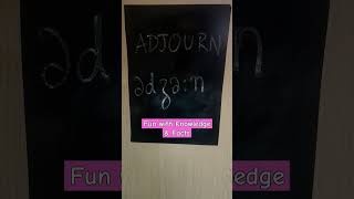 How to pronounce ADJOURN [upl. by Musihc]