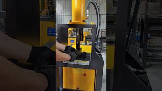 Angle Steel Hydraulic Punching Machine 90 Degree V Notch Punching Machine Angle Cutting Machine [upl. by Slaughter]