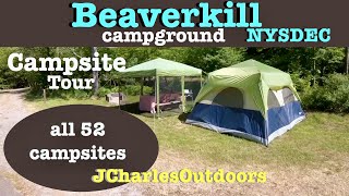 Beaverkill Campground Site Tour ALL 52 campsites NYSDEC campground in Roscoe NY Catskill Mountains [upl. by Aloisia]