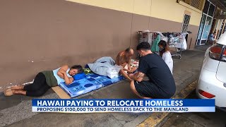 Hawaii plans to relocate homeless back to the mainland with their families [upl. by Sprague]