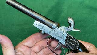 Double Barrel 9mm 38 Caliber Pinfire Pistol 1800’s [upl. by Ylatfen508]