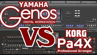 Yamaha Genos Vs Korg Pa 4x [upl. by Ailatan]