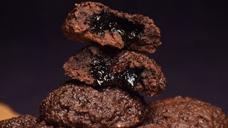 Eggless Chocolate Stuffed Lava Cookies Recipe  Chocolate Lava Cookies [upl. by Delfine250]