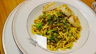 Seared Scallops with pasta [upl. by Miharba]