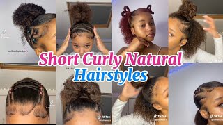 Short Curly Hairstyles 🦄🩷 New Trendy Natural Hairstyles😍💗 Short Black Girl Hairstyles💖 [upl. by Rexanne560]