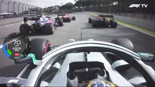 F1 2019 Hamilton last 3 laps after SC  Race Onboard  Brazilian Grand Prix [upl. by Mcripley]