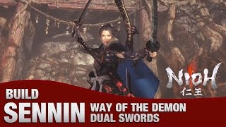 Nioh  Sennin Dual Sword WAY OF THE DEMON Survival Build [upl. by Reisinger]