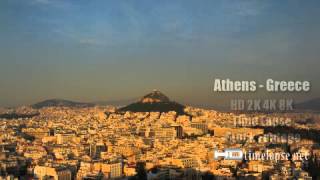 Athens Greece  UHD Ultra HD 2K 4K Video Time Lapse Stock Footage RoyaltyFree [upl. by Mahan]