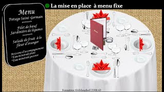 La mise en place au restaurant cas de menu fixe part 1 [upl. by Cornelius]