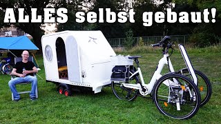 Dieses Fahrradwohnwagen Gespann ist unglaublich raffiniert und kreativ in Perfektion gebaut [upl. by Ahsenwahs144]