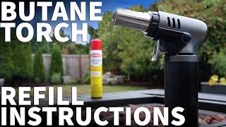 Refill Butane Torch Lighter Properly  Creme Brulee Culinary Kitchen Torch Ronson Butane Fuel Refill [upl. by Andie778]