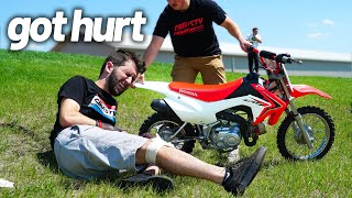 Friend Crashes My New Pit Bike [upl. by Einama]