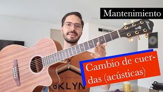 ¿Cómo cambiar las cuerdas en una guitarra acústicaelectroacústica R Hazlo así [upl. by Ilke476]