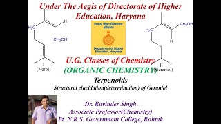 Geraniol Structural elucidation determination of Geraniol [upl. by Guidotti]