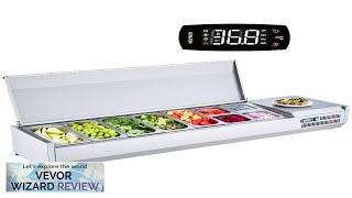 VEVOR Refrigerated Condiment Prep Station 160 W Countertop Refrigerated Condiment Station Review [upl. by Lennon660]