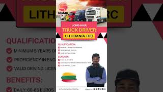 LongHaul Truck Driver Jobs in Lithuania  €6065 Daily Earnings [upl. by Eedebez]