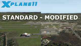 X Plane 11 Standard Scenery vs Custom Scenery with Ortho4XP [upl. by Ansela]