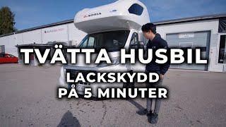 TVÄTTAR EN HUSBIL ENKLASTE METODEN  Skydd på endast 5 minuter [upl. by Air]